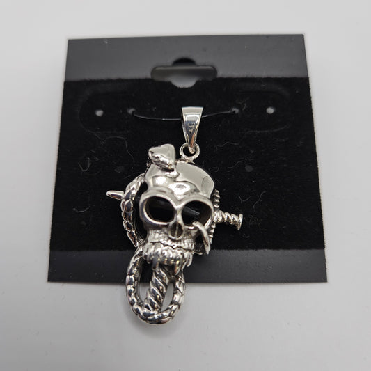 SS Skull & Snake Cross Pendant 63.99