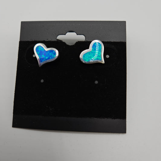 SS Blue Heart Stud Earrings 29.99