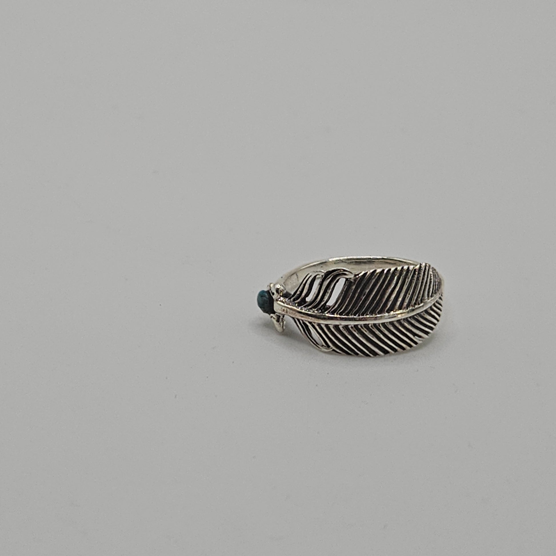 SS Turquoise Feather Ring 23.99