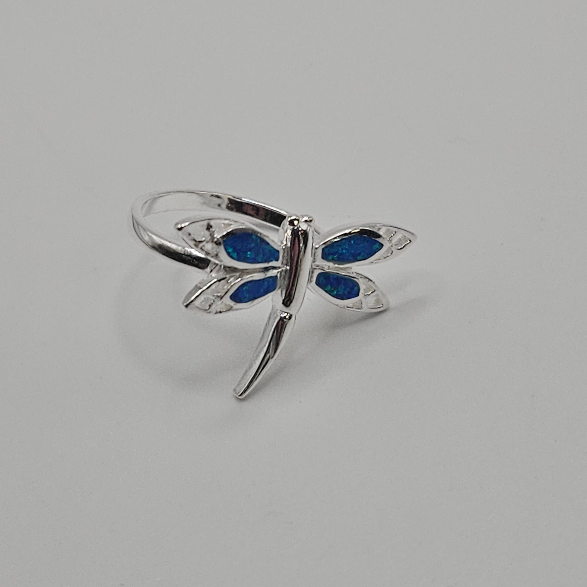 SS Blue Opal Dragonfly Ring 42.99