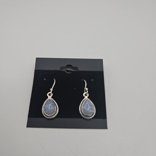 SS Blue Lace Agate Earrings 26.99