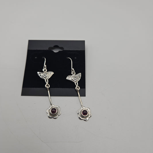 SS Garnet Bird Earrings 33.99