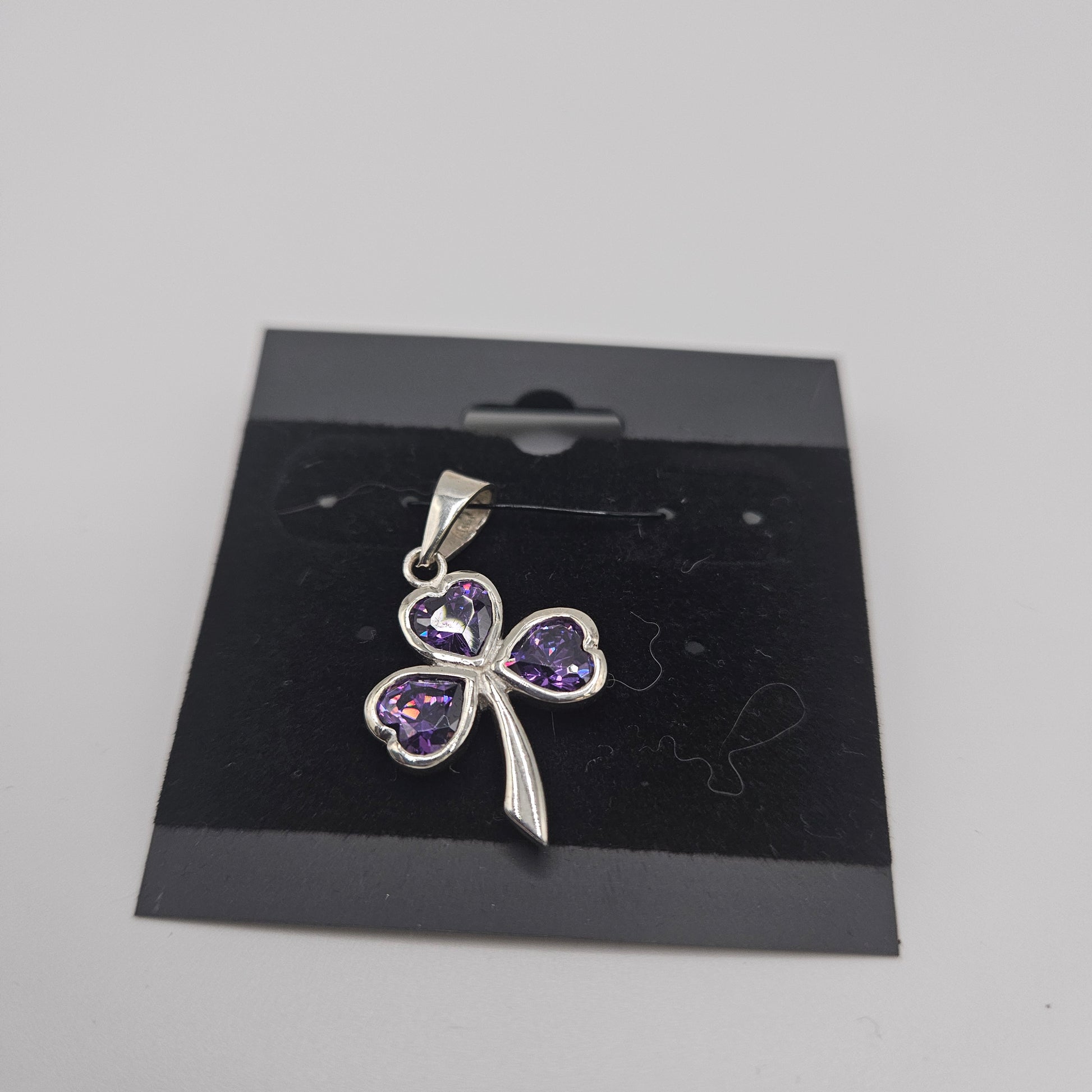SS Purple Clover Pendant 26.99