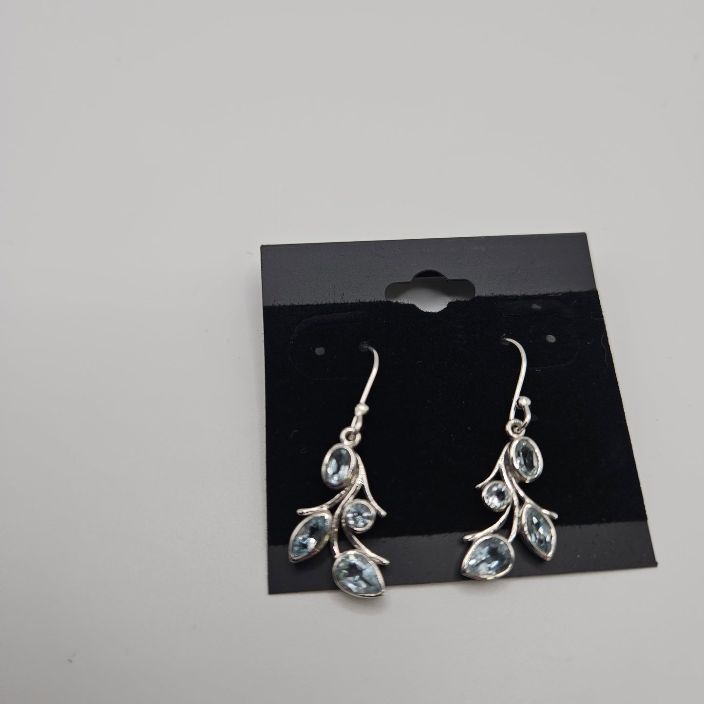 SS Aquamarine Floral Earrings 42.99