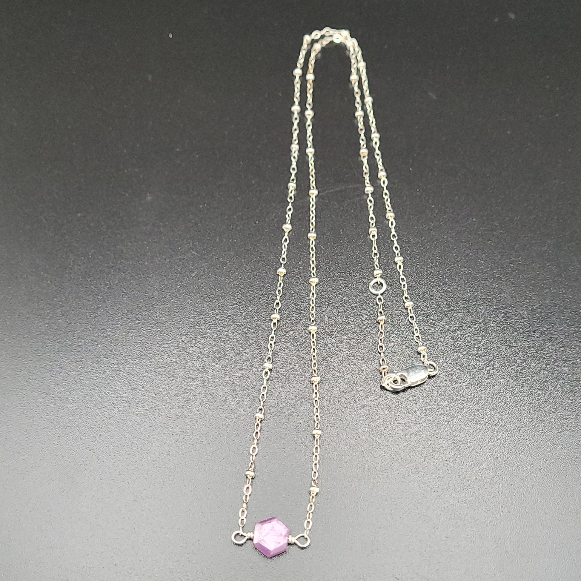 Sterling Silver Star Ruby Necklace
