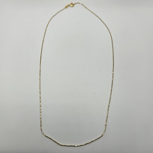 18in Diamond Cut Ball Gold Chain.