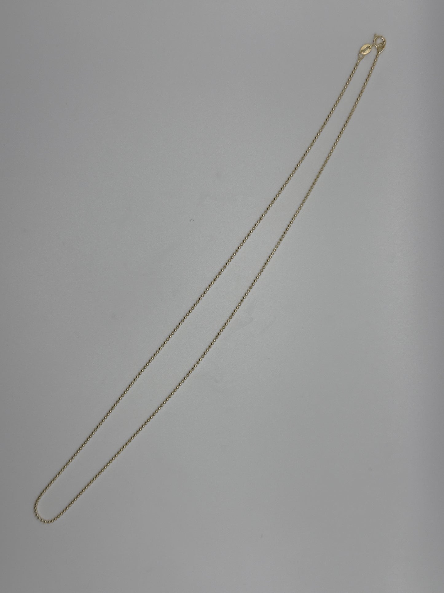18” 14k Gold Ball Chain 1mm.