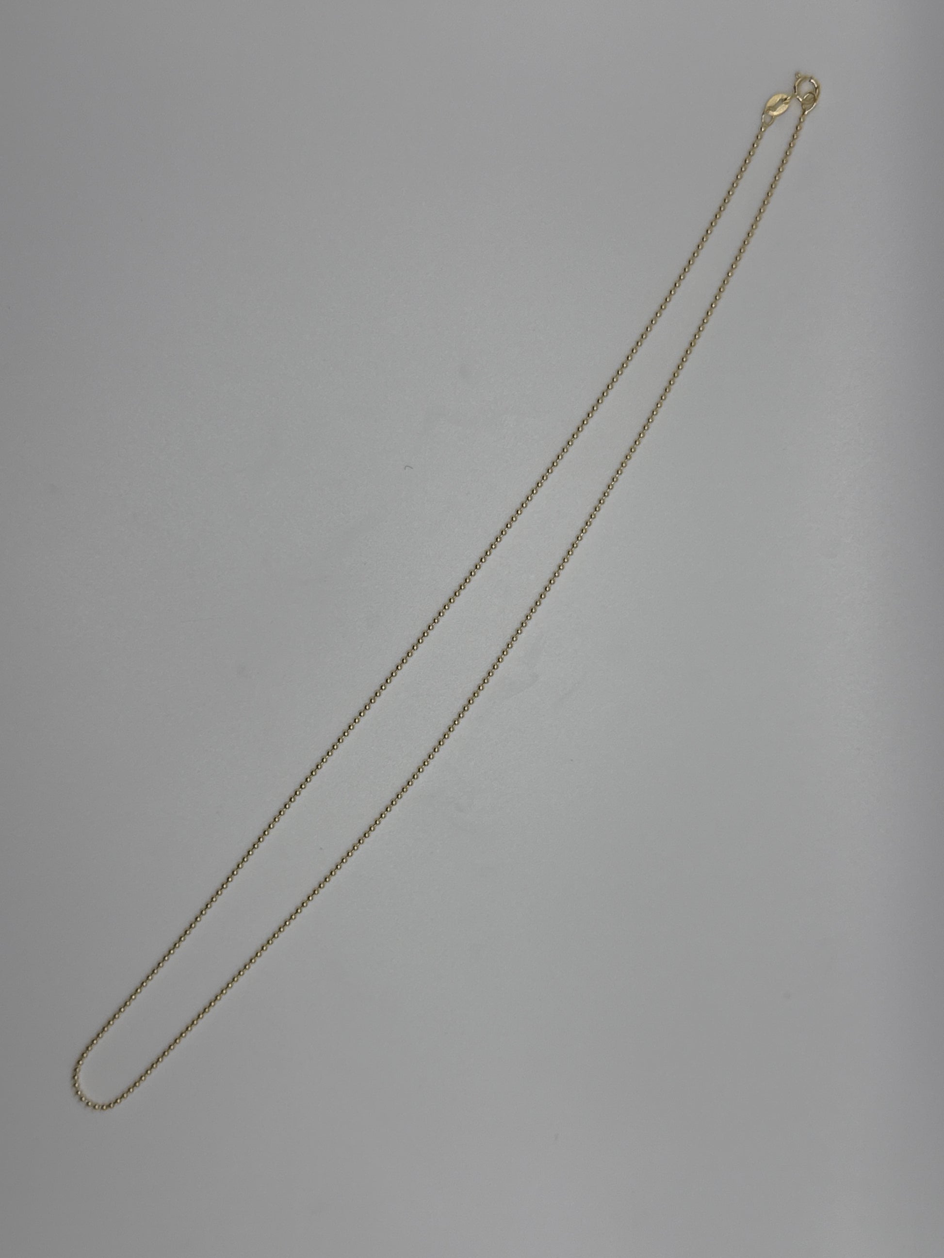 18” 14k Gold Ball Chain 1mm.