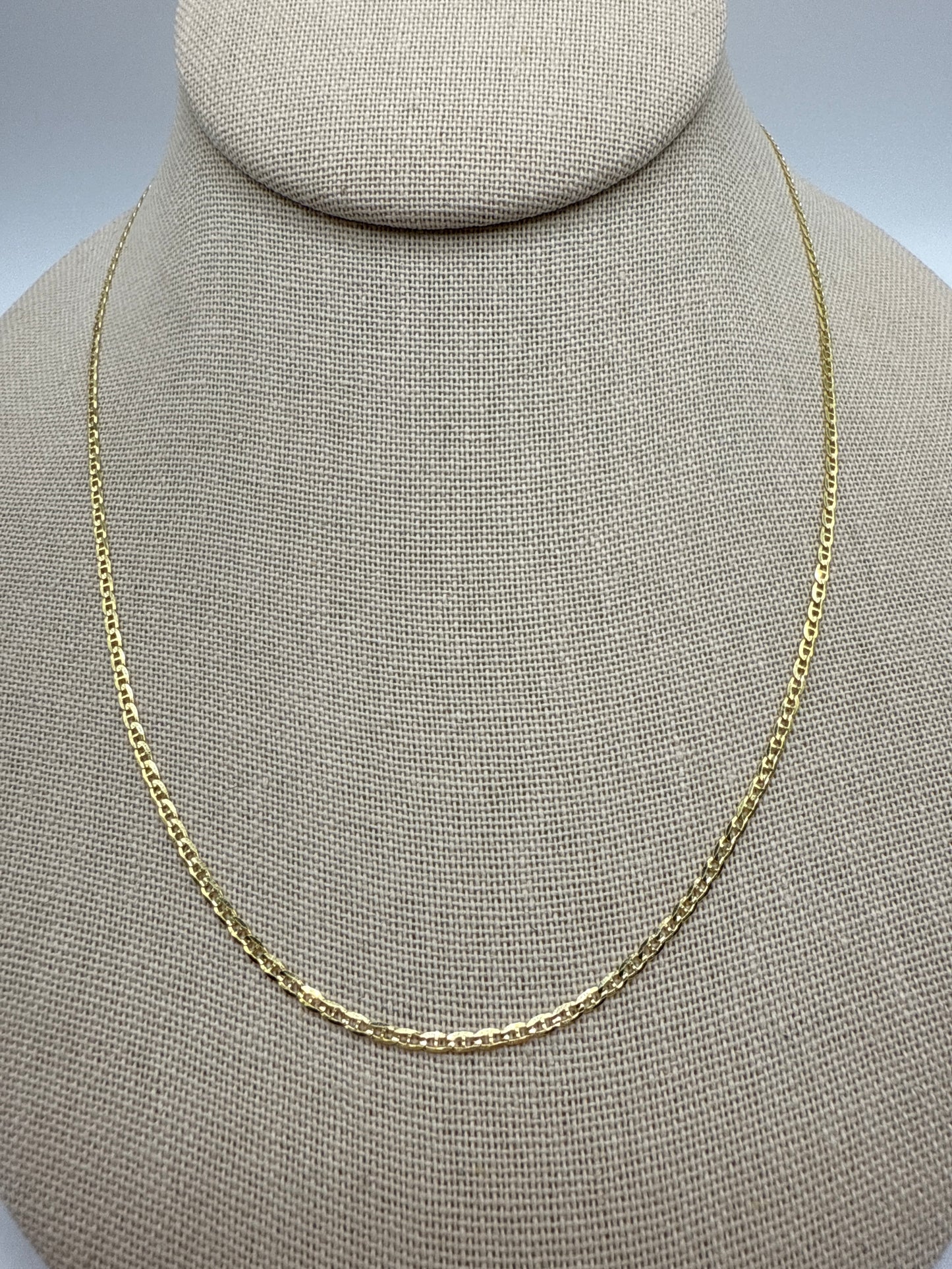 18” 14k Gold Curb Chain 2mm.