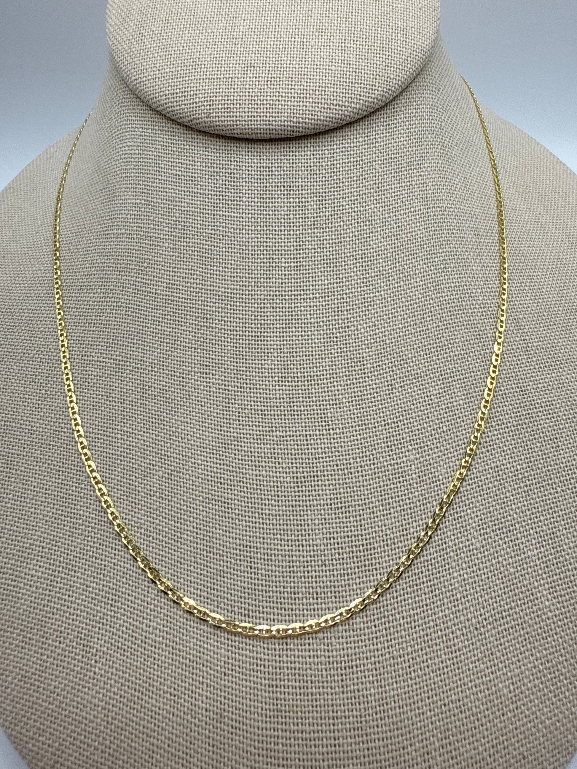 18” 14k Gold Curb Chain 2mm.