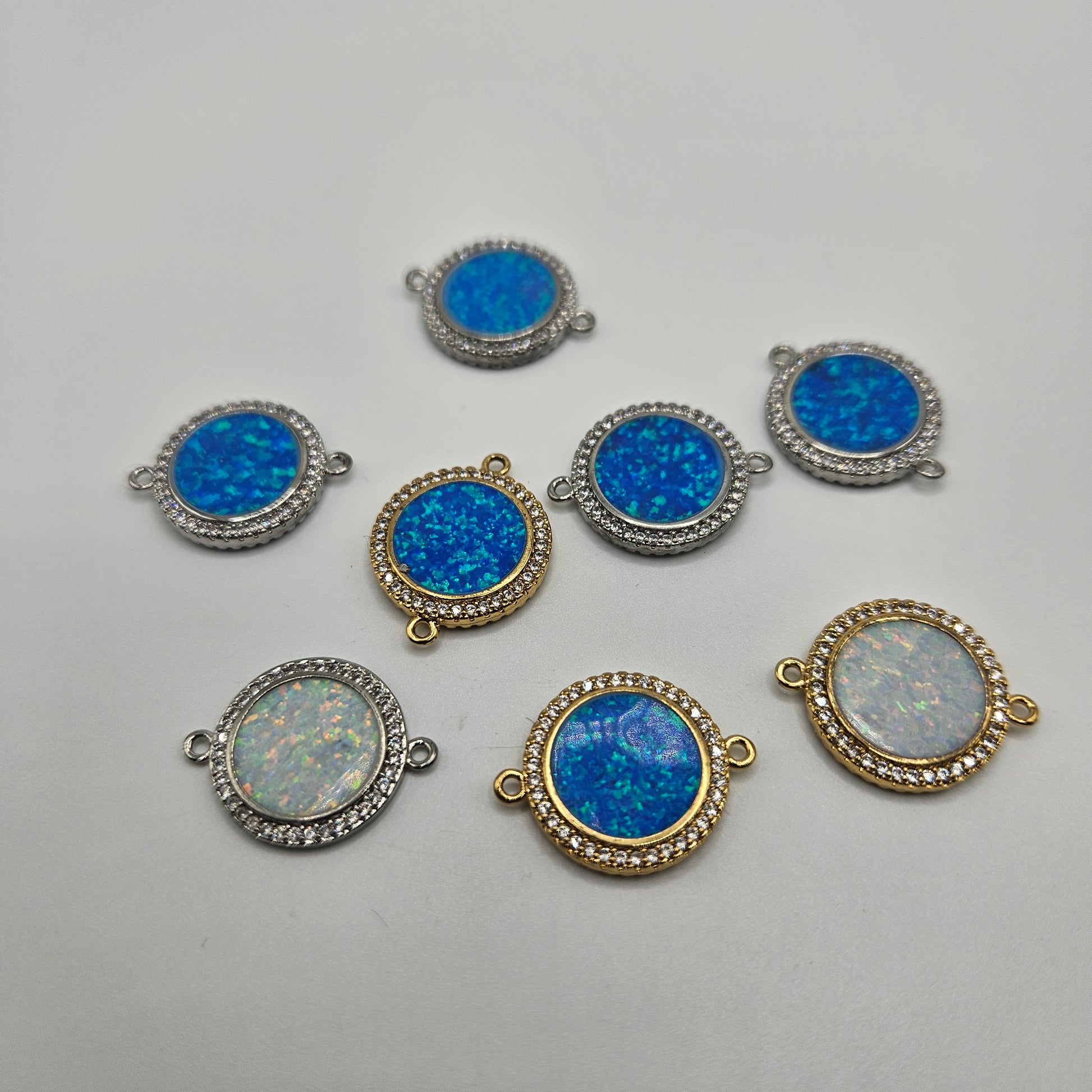 18mm Assorted Opal Pave Connector.