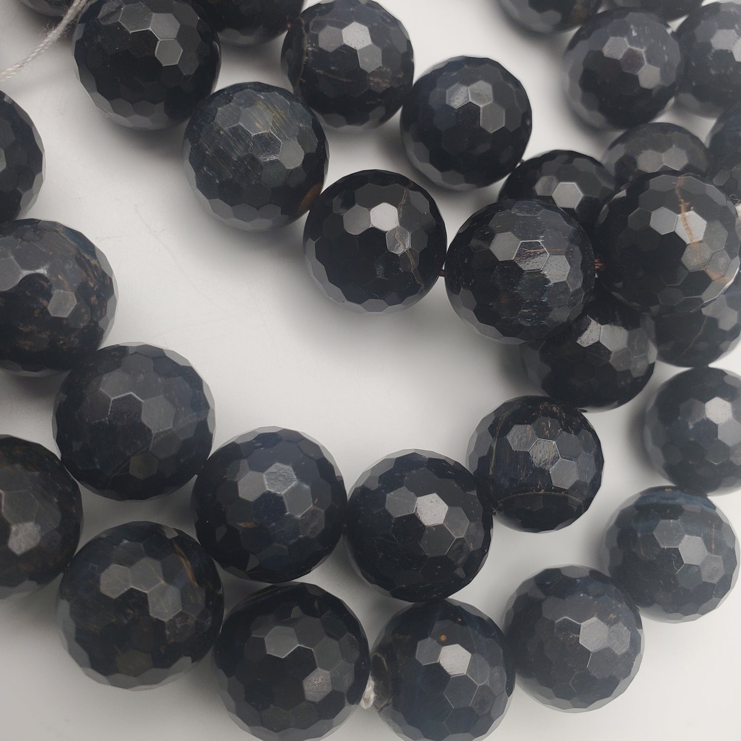 18mm Faceted & Round Blue Tigers Eye.
