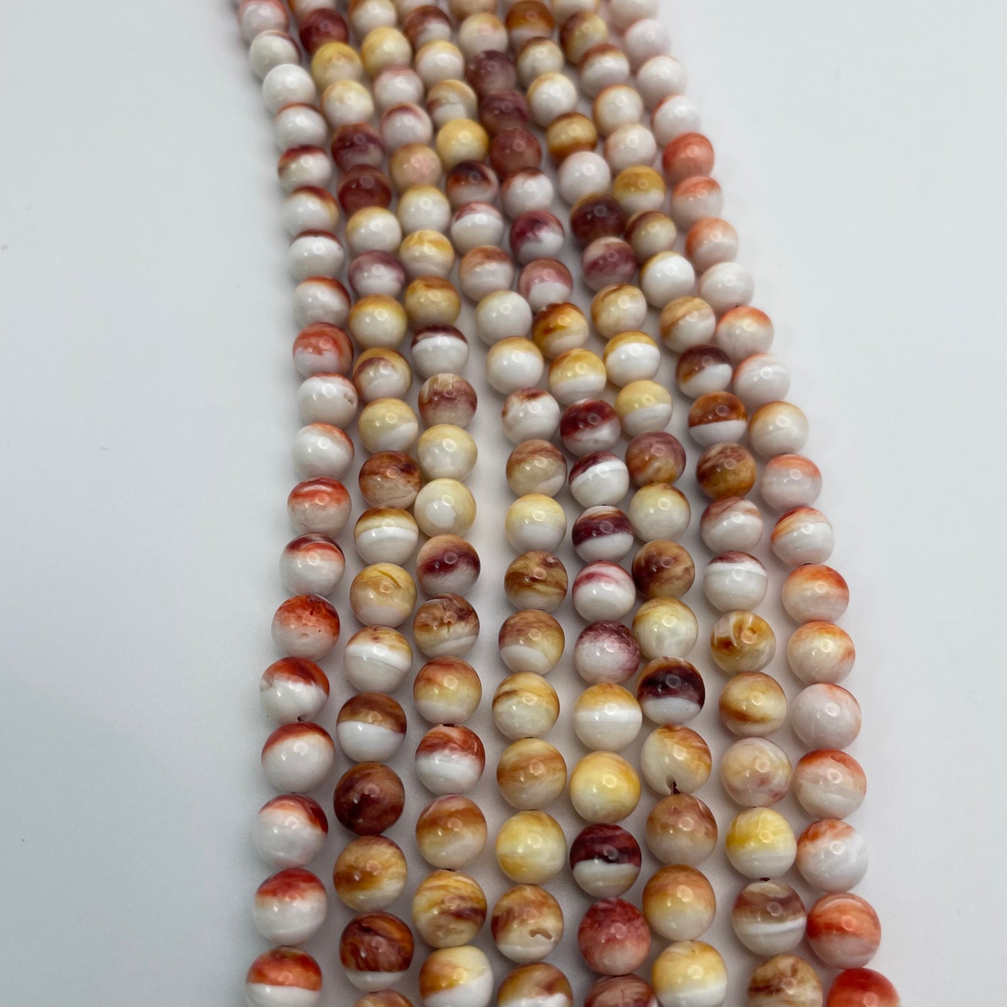 7mm Spiny Oyster Assorted Smooth Round