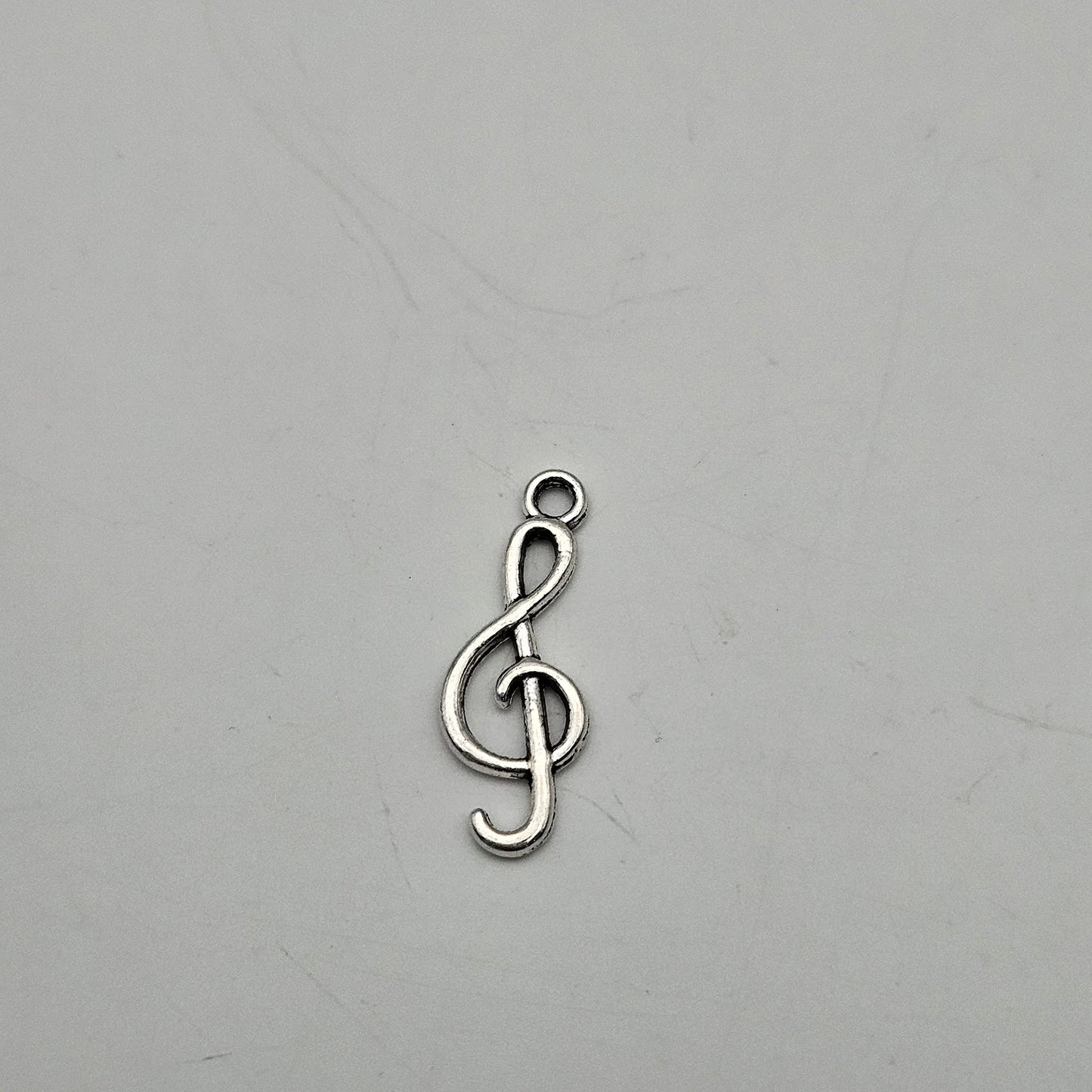 1in Silver Colored Pewter Music Note.