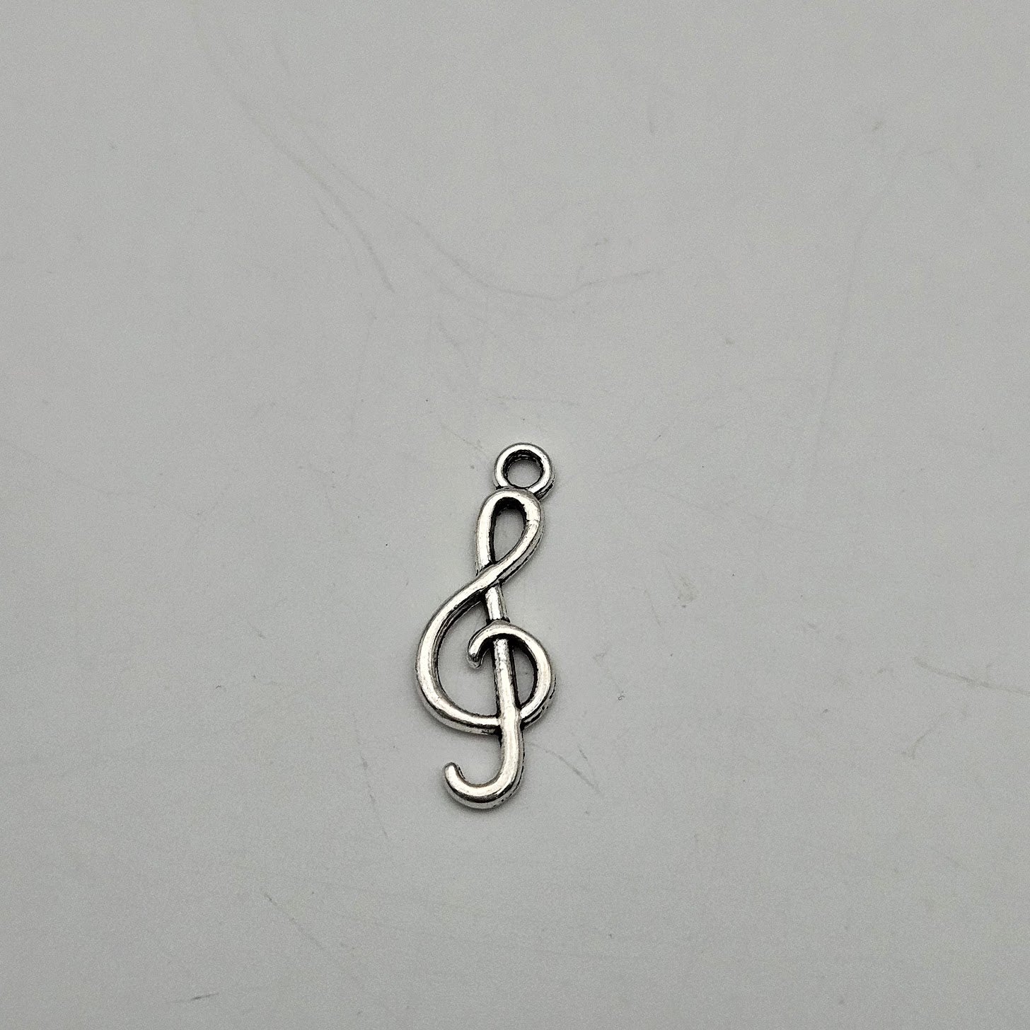 1in Silver Colored Pewter Music Note.