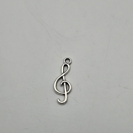 1in Silver Colored Pewter Music Note.