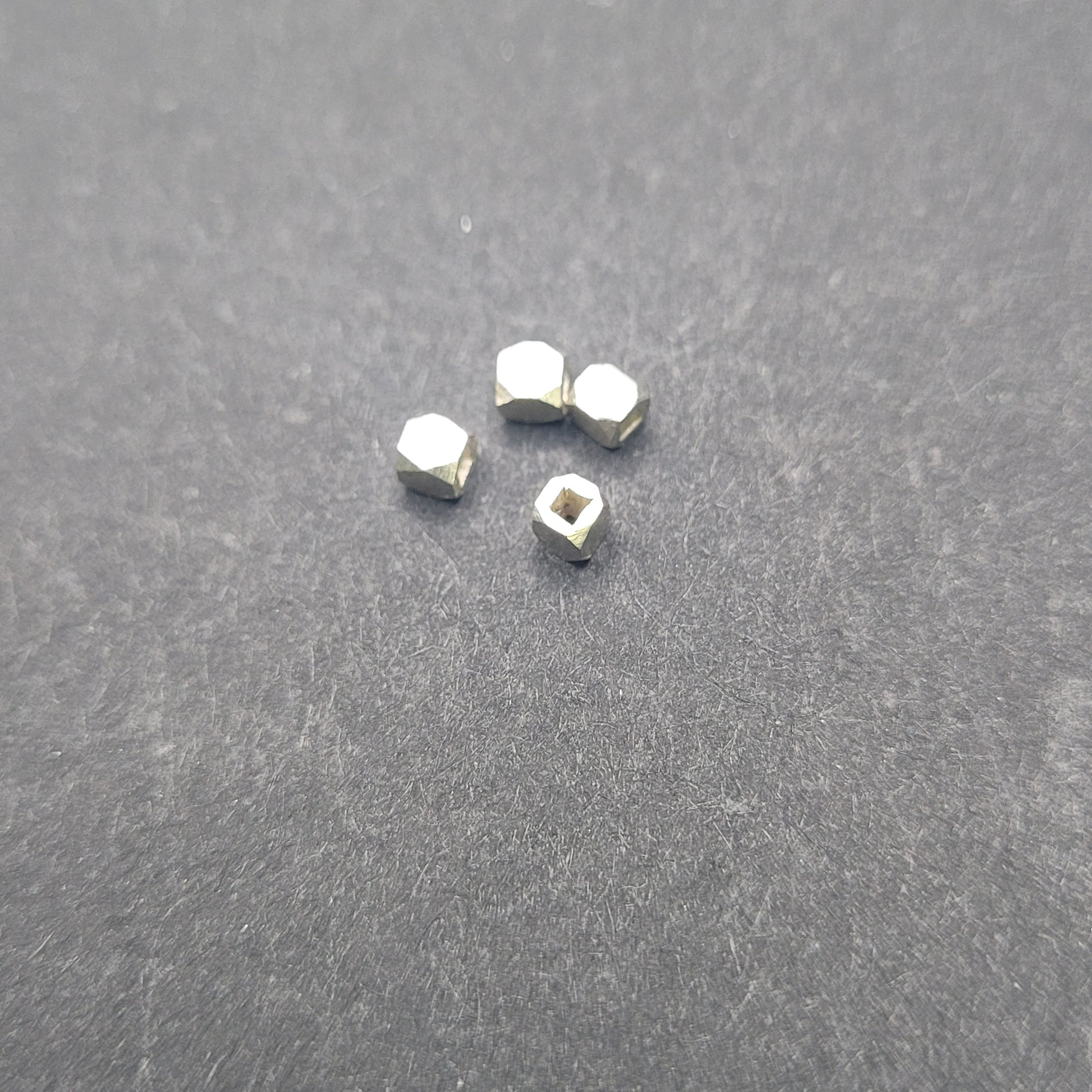 2.5mm Sterling Silver Faceted Bead. Sold Individually.