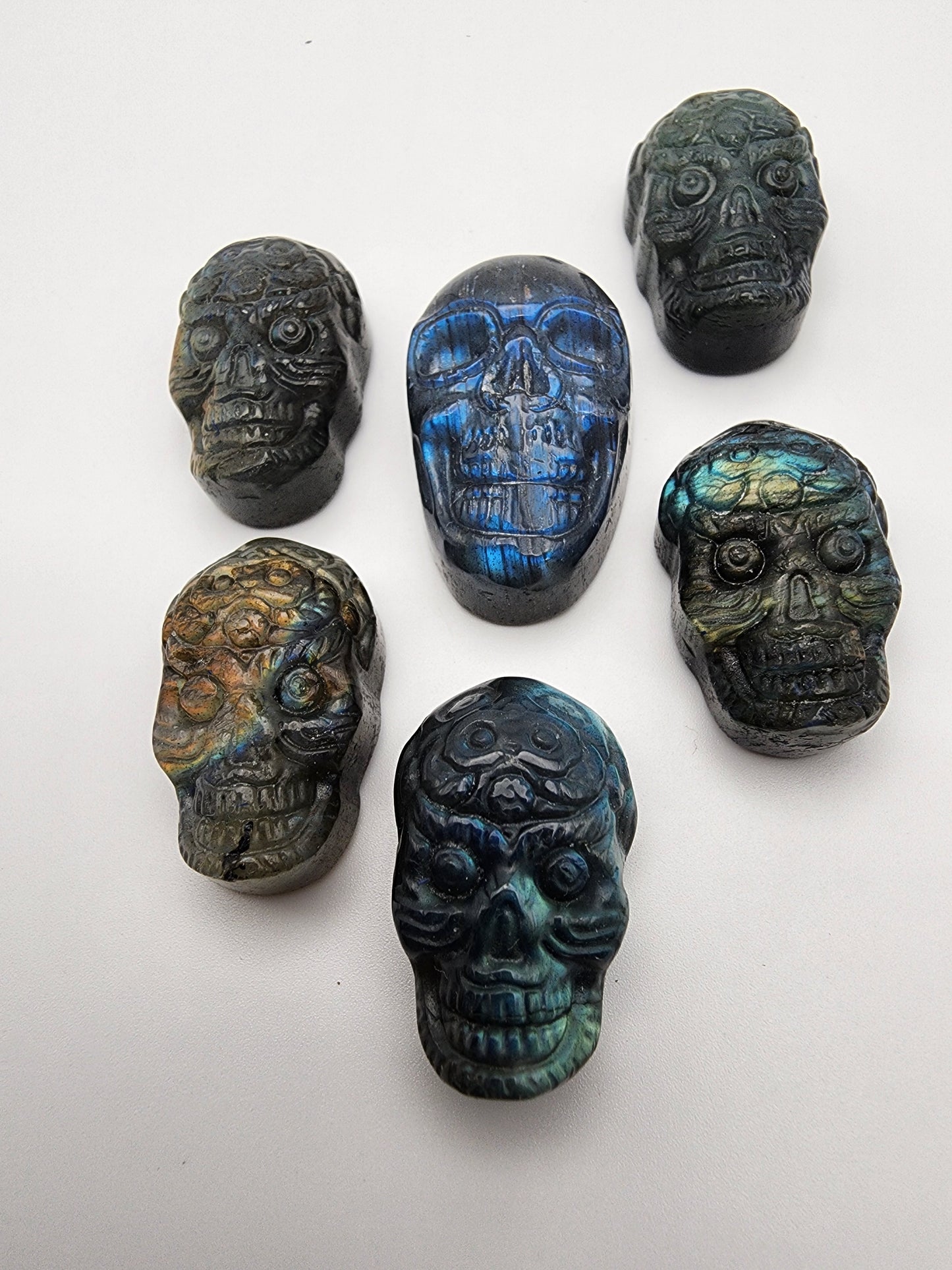 Labradorite Buddha Carved Cabochon