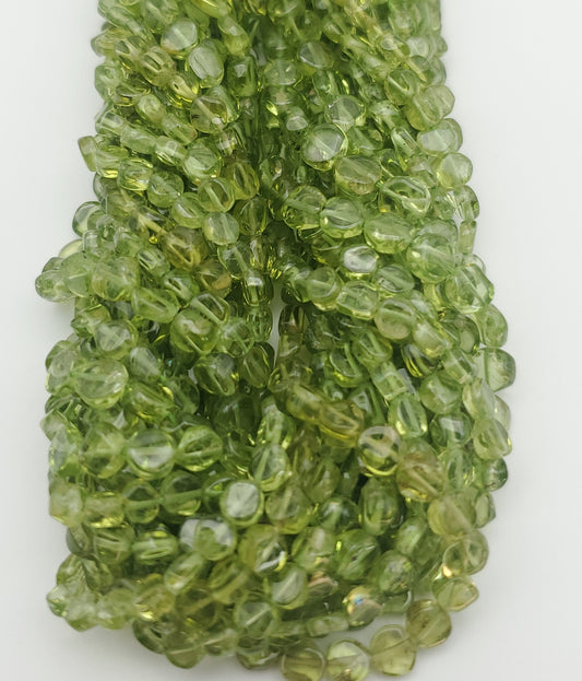 4mm Peridot Disc Coin