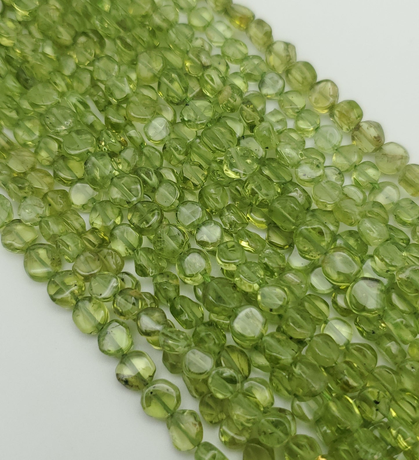 4mm Peridot Disc Coin