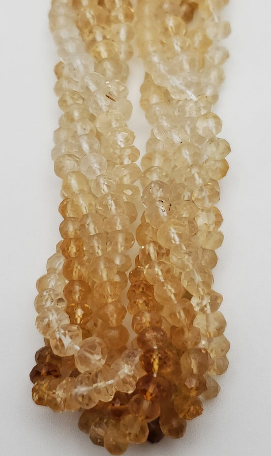 6mm Citrine Faceted Rondelle