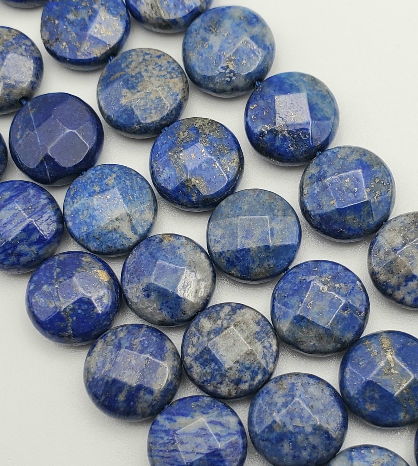 12mm Lapis Lazuli Coin Beads
