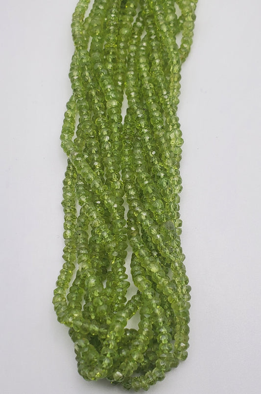 5mm Peridot Rondelle Faceted