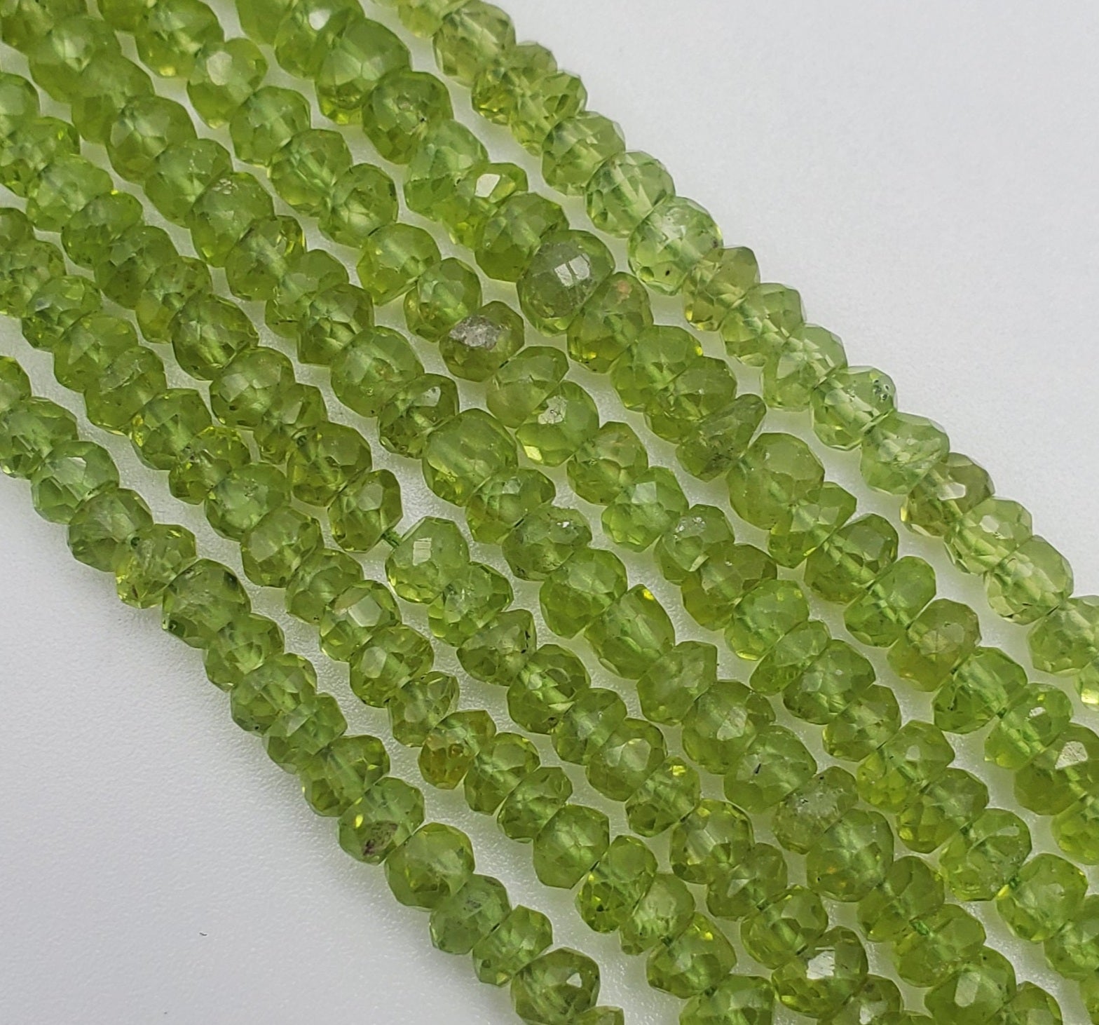 5mm Peridot Rondelle Faceted