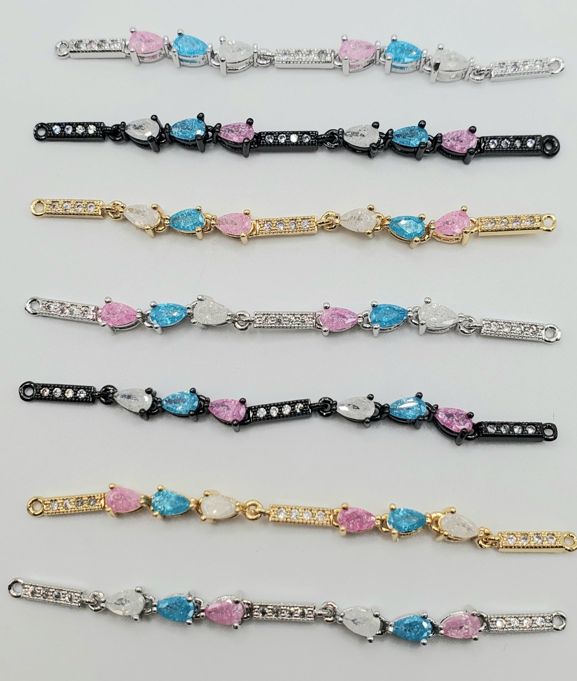 Opal Pave Gemstone Connector