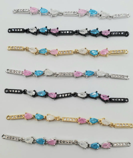 Opal Pave Gemstone Connector