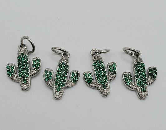 Pave Cactus Charm