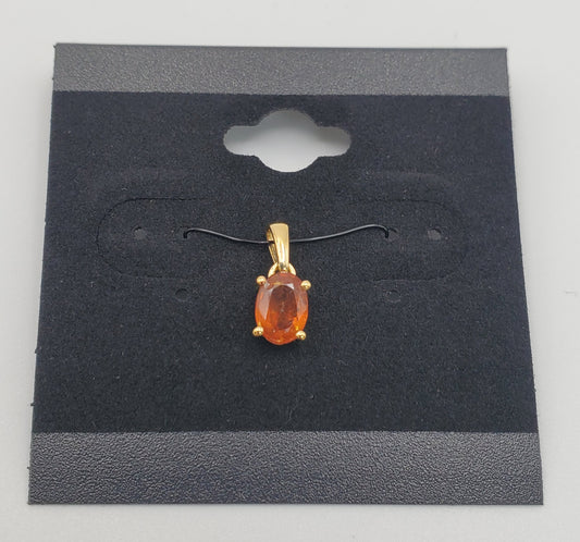 GP Orange Kyanite Gemstone Faceted Pendant