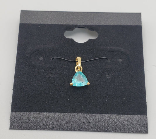 GP Blue Apatite Gemstone Faceted Pendant