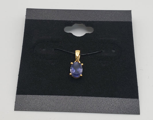 GP Iolite Gemstone Faceted Pendant