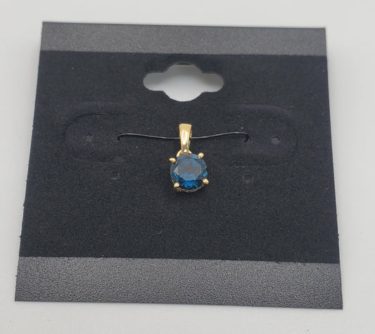 GP London Blue Topaz Gemstone Faceted Pendant