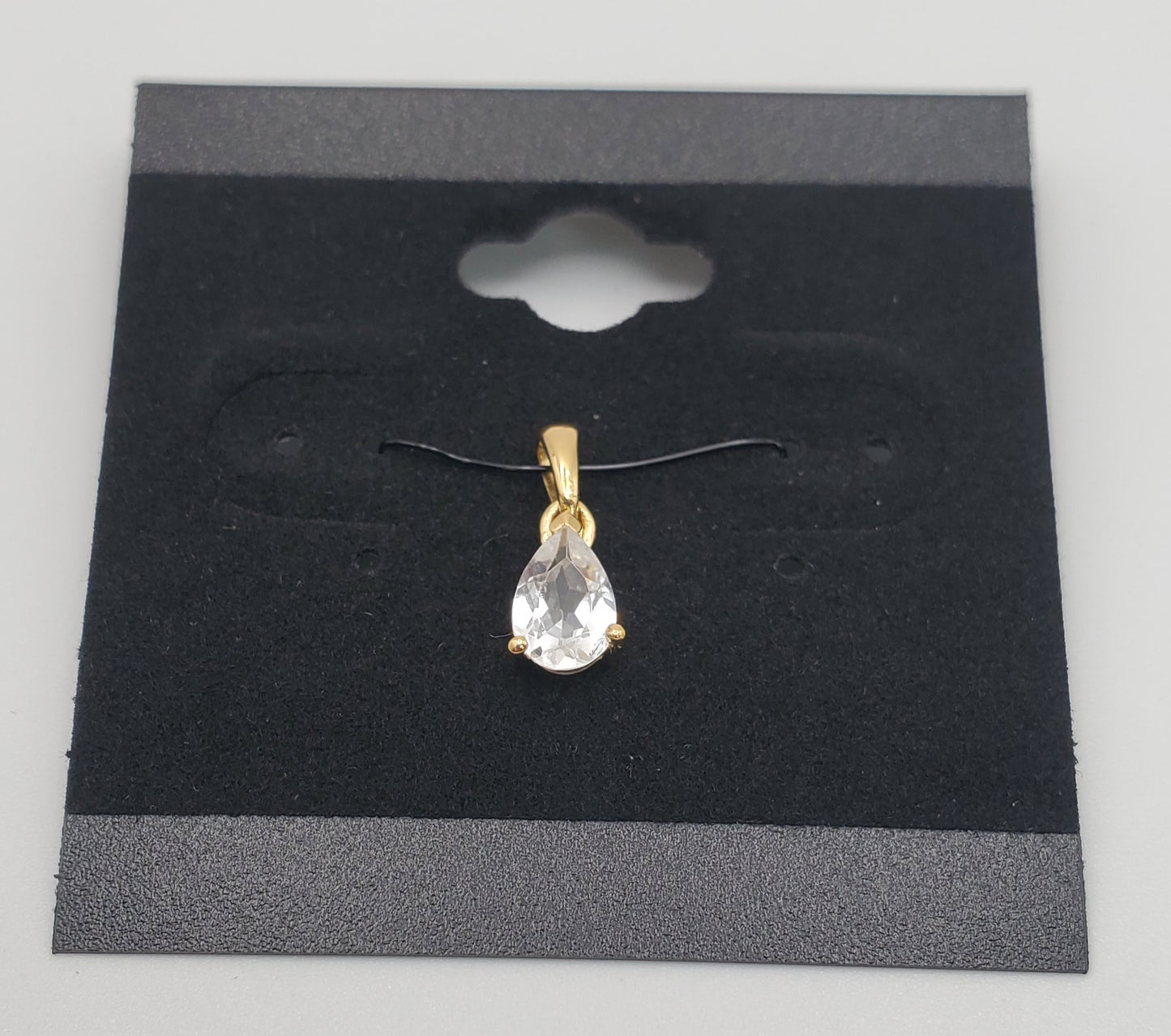 GP White Topaz Gemstone Faceted Pendan