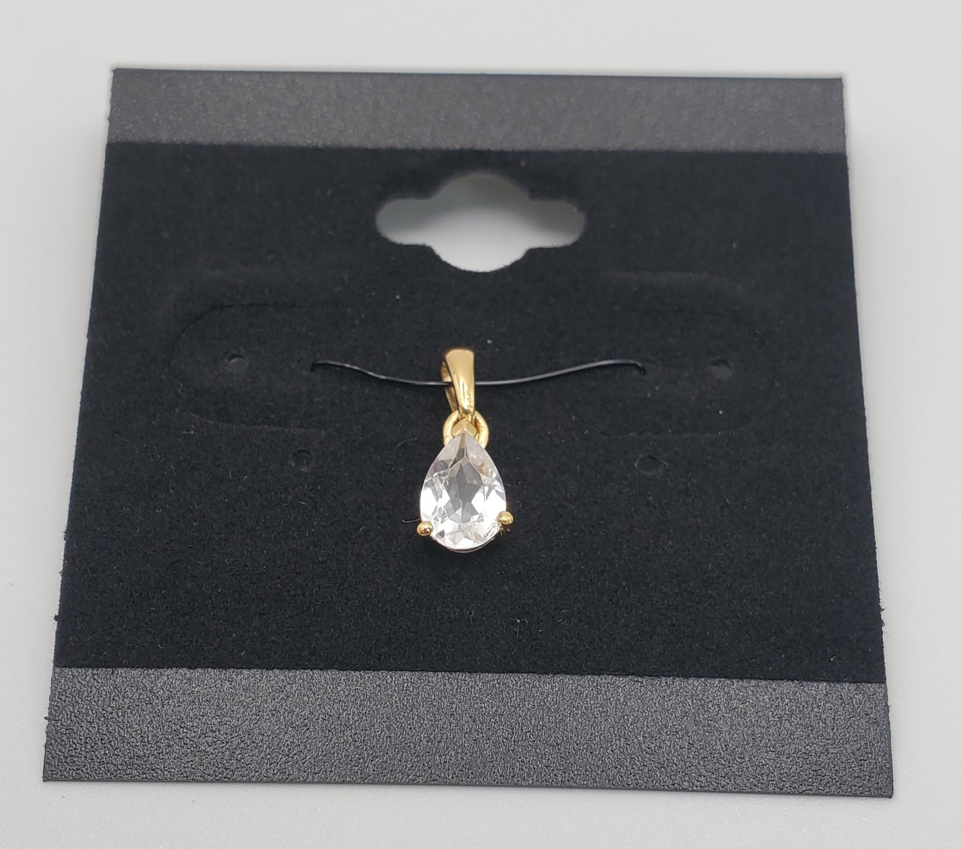 GP White Topaz Gemstone Faceted Pendan