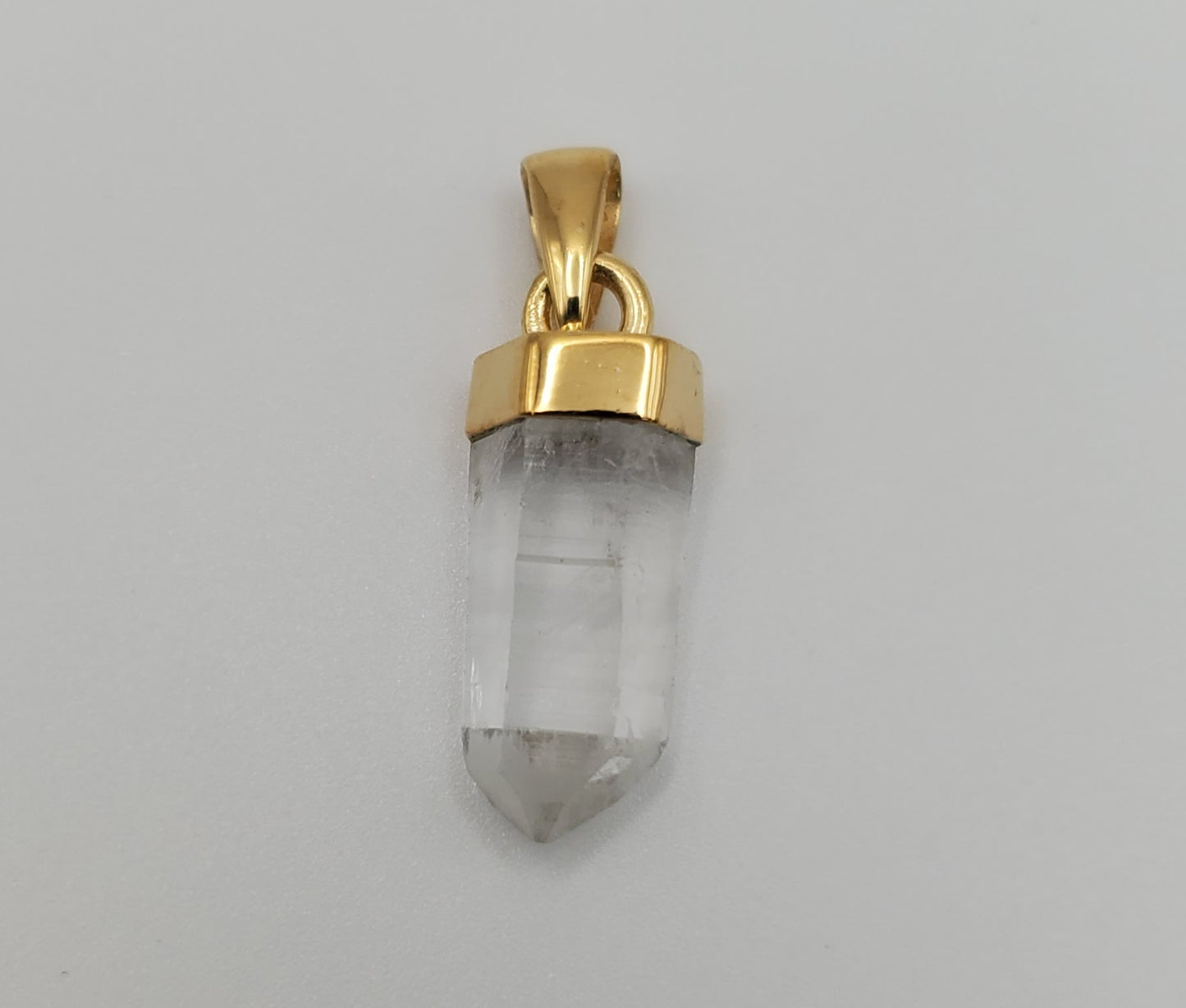 GP Lemurian Quartz Rough Mineral w/ Cap Pendant