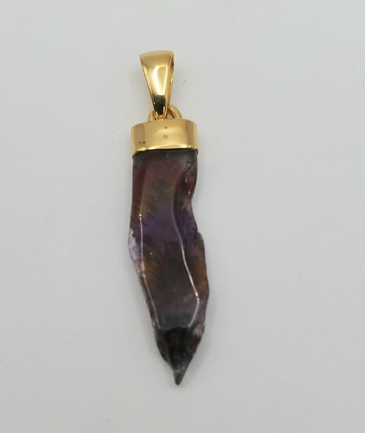 GP Cacoxenite Rough Mineral w/ Cap Pendant