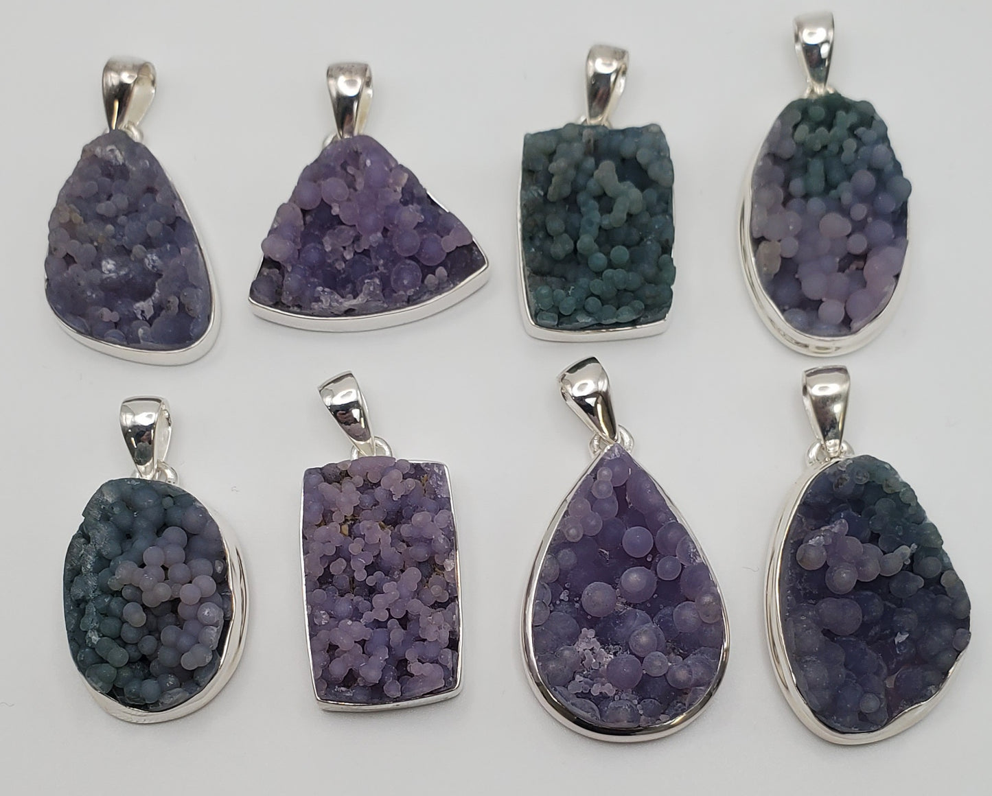 SS Grape Agate Small Druzy Pendant