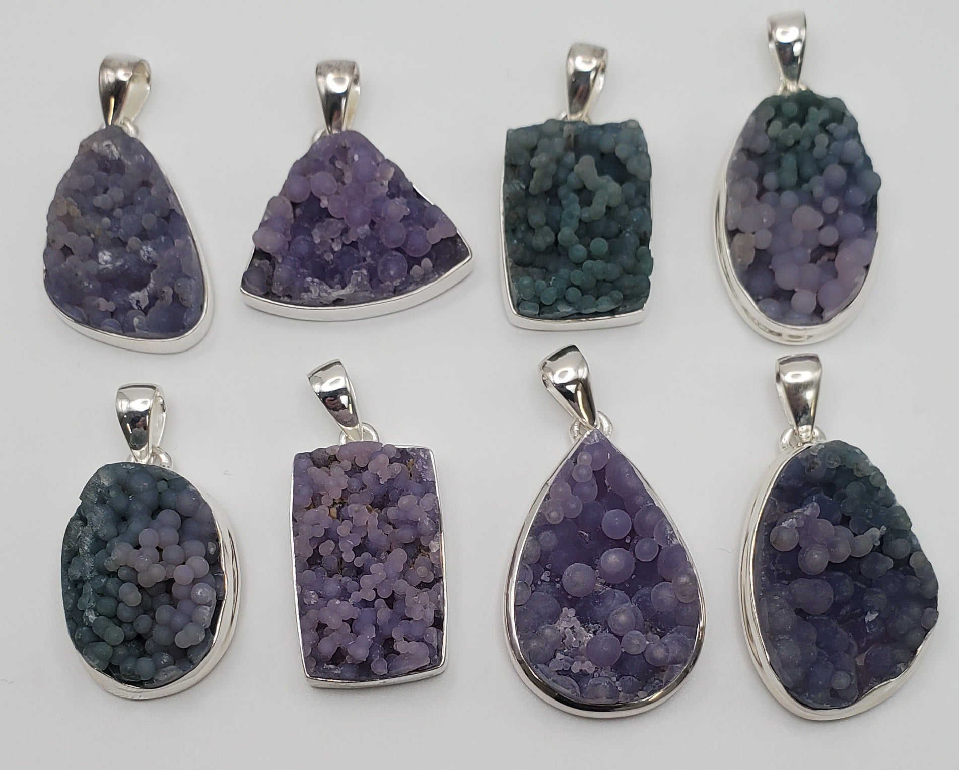 SS Grape Agate Small Druzy Pendant