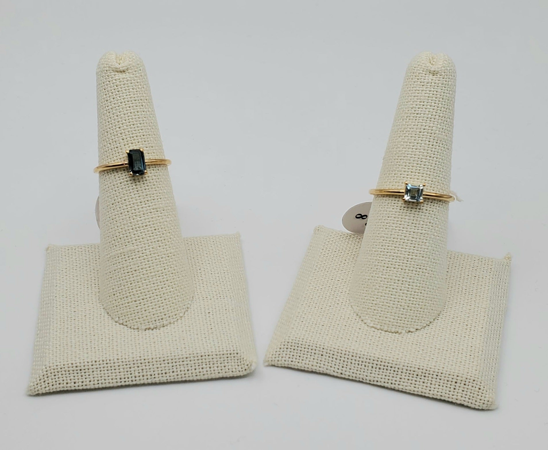 GP Blue Topaz Gemstone Faceted Ring