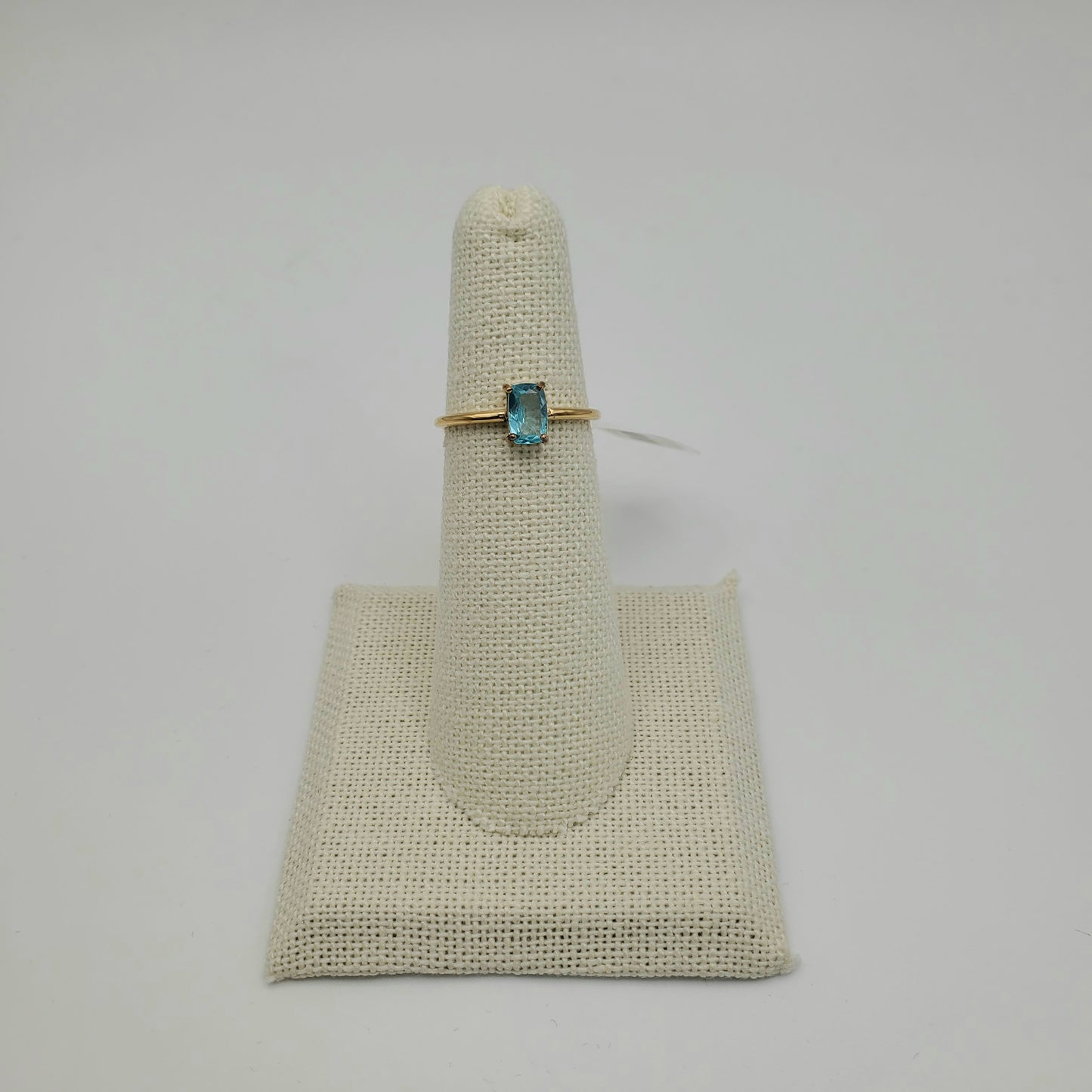 GP Blue Apatite Gemstone Faceted Ring