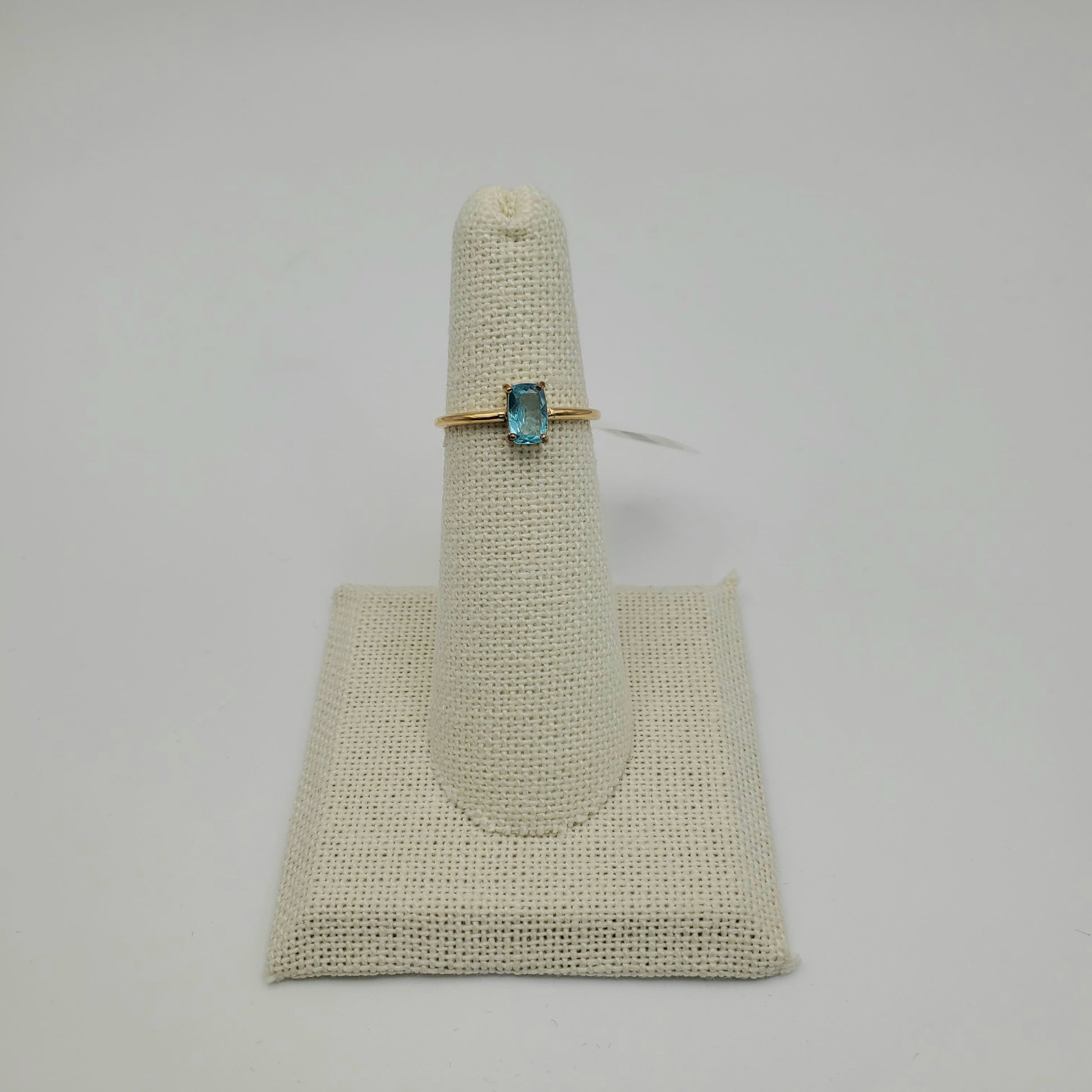 GP Blue Apatite Gemstone Faceted Ring