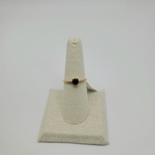 GP Garnet Gemstone Faceted Ring