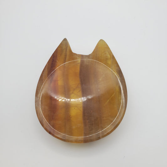 Rainbow Fluorite Leaf Bowl