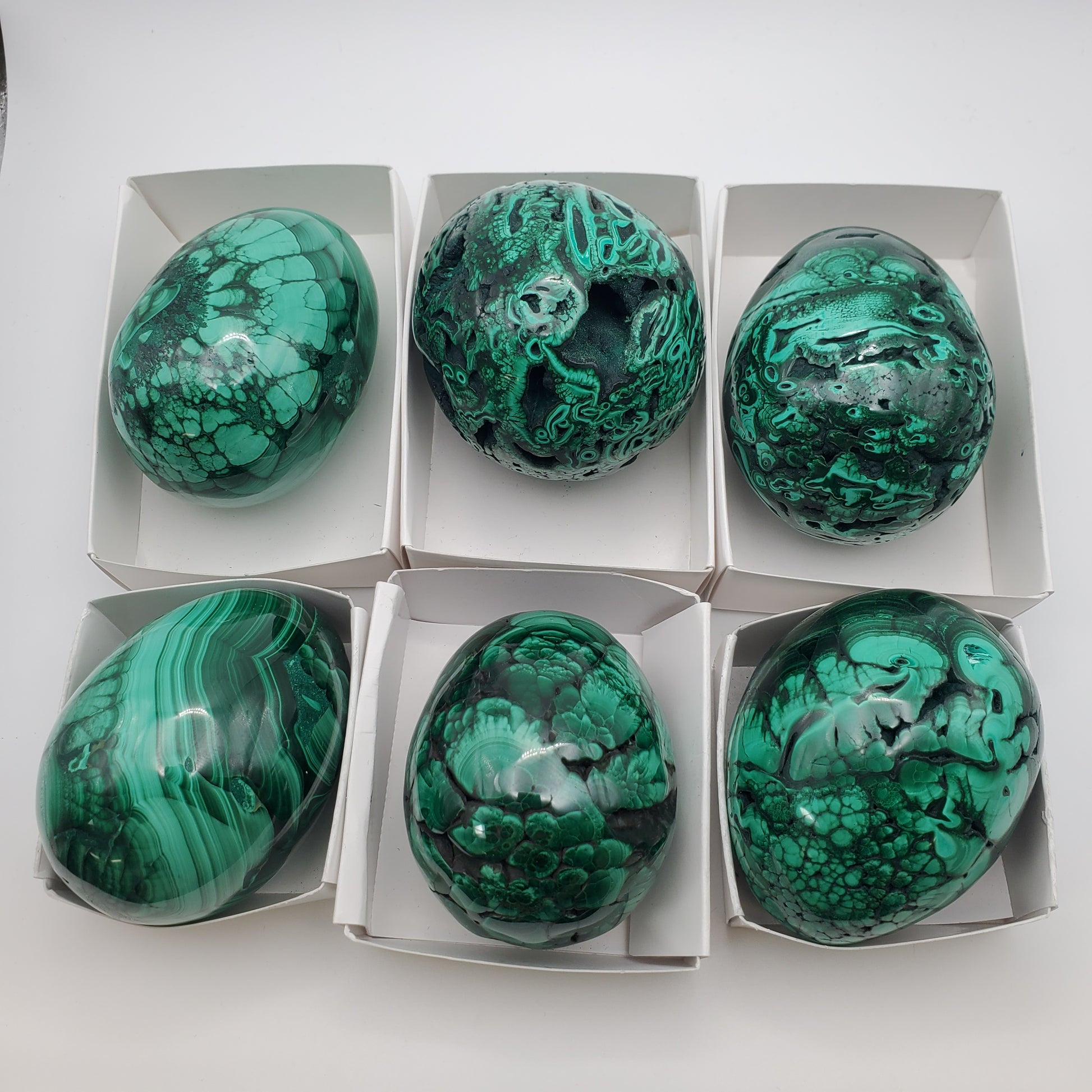 Malachite Egg Medium 3 inch