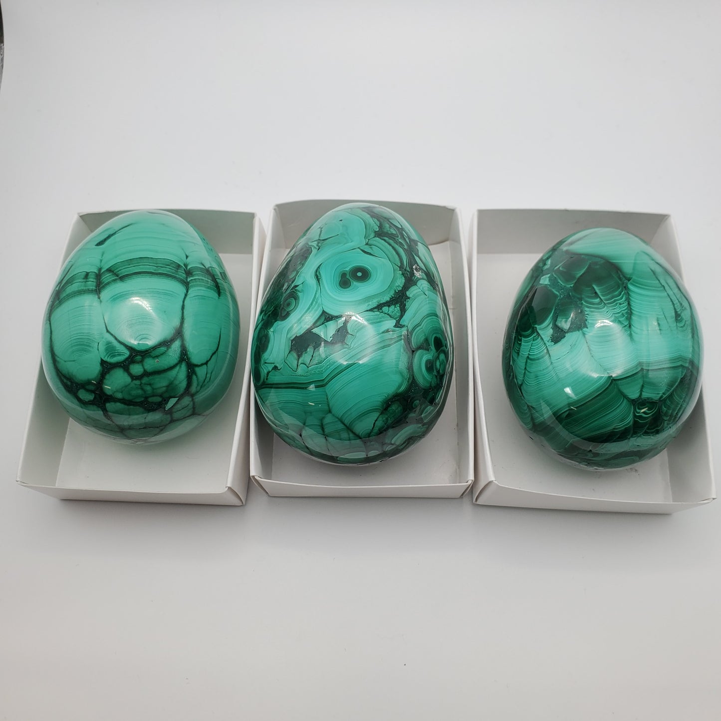 Malachite Egg Large 3.5 inch