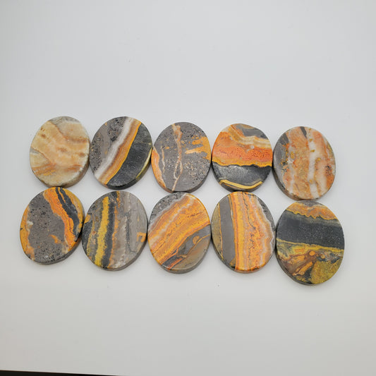 Bumblebee Jasper Smooth Stone 1.75 inch