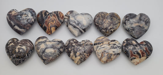 Batik Jasper Hearts 1.5 inch